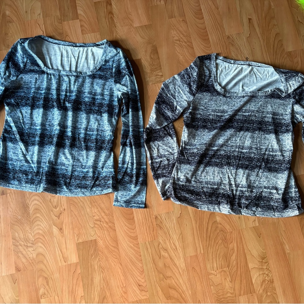 Striped Long Sleeve Tops